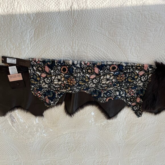 NWT Karl Donoghue shearling and velvet scarf - Picture 10 of 10